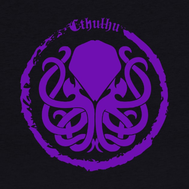 Cthulhu Logo Purple by Milena93